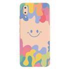 For Xiaomi Redmi 9A Painted Smiley Face Pattern Liquid Silicone Shockproof Case(Pink) - 1
