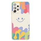 For Samsung Galaxy A32 5G Painted Smiley Face Pattern Liquid Silicone Shockproof Case(White) - 1