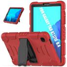 For Samsung Galaxy Tab A7 Lite 8.7 inch 2021 3-Layer Protection Screen Frame + PC + Silicone Shockproof Combination Case with Holder(Red+Black) - 1