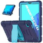 For Samsung Galaxy Tab A7 Lite 8.7 inch 2021 3-Layer Protection Screen Frame + PC + Silicone Shockproof Combination Case with Holder(NavyBlue+Blue) - 1