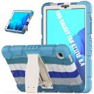 For Samsung Galaxy Tab A7 Lite 8.7 inch 2021 3-Layer Protection Screen Frame + PC + Silicone Shockproof Combination Case with Holder(Colorful Blue) - 1