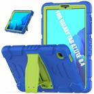 For Samsung Galaxy Tab A7 Lite 8.7 inch 2021 3-Layer Protection Screen Frame + PC + Silicone Shockproof Combination Case with Holder(Blue+Lime) - 1