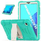 For Samsung Galaxy Tab A7 Lite 8.7 inch 2021 3-Layer Protection Screen Frame + PC + Silicone Shockproof Combination Case with Holder(Mint Green) - 1