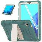 For Samsung Galaxy Tab A7 Lite 8.7 inch 2021 3-Layer Protection Screen Frame + PC + Silicone Shockproof Combination Case with Holder(Emerald Green) - 1