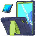 For Samsung Galaxy Tab A7 Lite 8.7 inch 2021 3-Layer Protection Screen Frame + PC + Silicone Shockproof Combination Case with Holder(NavyBlue+Lime) - 1