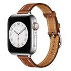 Small Waist Leather Watch Band For Apple Watch Ultra 49mm / Series 8&7 45mm / SE 2&6&SE&5&4 44mm / 3&2&1 42mm(Brown) - 1