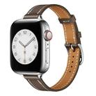 Small Waist Leather Watch Band For Apple Watch Series 8&7 41mm / SE 2&6&SE&5&4 40mm / 3&2&1 38mm(Taupe) - 1