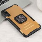 For Samsung Galaxy A21 Fierce Warrior Series Armor All-inclusive Shockproof Aluminum Alloy + TPU Protective Case with Ring Holder(Gold) - 2