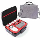 Grey Canvas Single Shoulder Storage Bag Shockproof Waterproof Travel Carrying Cover Hard Case for FIMI X8 Mini(Black + Red Liner) - 1
