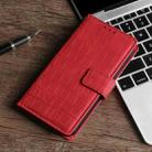 For LG Stylo 5 Skin Feel Crocodile Texture Magnetic Clasp Horizontal Flip PU Leather Case with Holder & Card Slots & Wallet(Red) - 1