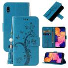 For Samsung Galaxy A10 / M10 Embossed Lucky Tree Horizontal Flip Leather Case with Holder & Card Slot & Wallet & Lanyard(Blue) - 1