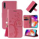 For Samsung Galaxy A50 Embossed Lucky Tree Horizontal Flip Leather Case with Holder & Card Slot & Wallet & Lanyard(Pink) - 1