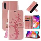 For Samsung Galaxy A70 / A70s Embossed Lucky Tree Horizontal Flip Leather Case with Holder & Card Slot & Wallet & Lanyard(Rose Gold) - 1