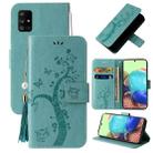 For Samsung Galaxy A71 5G Embossed Lucky Tree Horizontal Flip Leather Case with Holder & Card Slot & Wallet & Lanyard(Green) - 1