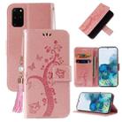 For Samsung Galaxy Note20 Embossed Lucky Tree Horizontal Flip Leather Case with Holder & Card Slot & Wallet & Lanyard(Rose Gold) - 1