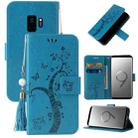 For Samsung Galaxy S9 Embossed Lucky Tree Horizontal Flip Leather Case with Holder & Card Slot & Wallet & Lanyard(Blue) - 1