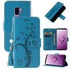 For Samsung Galaxy S9+ Embossed Lucky Tree Horizontal Flip Leather Case with Holder & Card Slot & Wallet & Lanyard(Blue) - 1