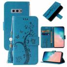 For Samsung Galaxy S10e Embossed Lucky Tree Horizontal Flip Leather Case with Holder & Card Slot & Wallet & Lanyard(Blue) - 1