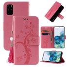 For Samsung Galaxy S20+ Embossed Lucky Tree Horizontal Flip Leather Case with Holder & Card Slot & Wallet & Lanyard(Pink) - 1