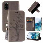 For Samsung Galaxy S20+ Embossed Lucky Tree Horizontal Flip Leather Case with Holder & Card Slot & Wallet & Lanyard(Grey) - 1