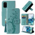 For Samsung Galaxy S20+ Embossed Lucky Tree Horizontal Flip Leather Case with Holder & Card Slot & Wallet & Lanyard(Green) - 1