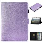 For Amazon Fire HD 10 (2021) Glitter Powder Horizontal Flip Leather Case with Card Slots & Holder & Sleep / Wake-up Function(Purple) - 1