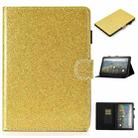 For Amazon Fire HD 10 (2021) Glitter Powder Horizontal Flip Leather Case with Card Slots & Holder & Sleep / Wake-up Function(Gold) - 1