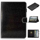 For Amazon Fire HD 10 (2021) Glitter Powder Horizontal Flip Leather Case with Card Slots & Holder & Sleep / Wake-up Function(Black) - 1