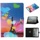 For Amazon Fire HD 10 (2021) Voltage Texture Coloured Drawing Horizontal Flip Leather Case with Holder & Card Slot & Sleep / Wake-up Function(Romantic Tower) - 1