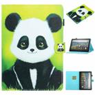 For Amazon Fire HD 10 (2021) Coloured Drawing Stitching Horizontal Flip Leather Case with Holder & Card Slot & Sleep / Wake-up Function(Panda) - 1
