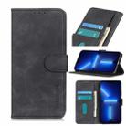 For iPhone 13 Pro Max KHAZNEH Retro Texture PU + TPU Horizontal Flip Leather Case with Holder & Card Slots & Wallet (Black) - 1