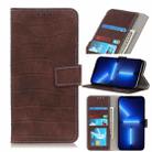 For iPhone 13 Pro Max Crocodile Texture Horizontal Flip Leather Case with Holder & Card Slots & Wallet (Brown) - 1