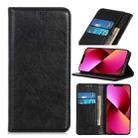 For iPhone 13 Magnetic Crazy Horse Texture Horizontal Flip Leather Case with Holder & Card Slots & Wallet(Black) - 1