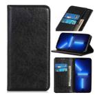 For iPhone 13 Pro Magnetic Crazy Horse Texture Horizontal Flip Leather Case with Holder & Card Slots & Wallet (Black) - 1