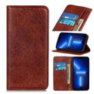 For iPhone 13 Pro Magnetic Crazy Horse Texture Horizontal Flip Leather Case with Holder & Card Slots & Wallet (Brown) - 1