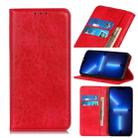 For iPhone 13 Pro Max Magnetic Crazy Horse Texture Horizontal Flip Leather Case with Holder & Card Slots & Wallet (Red) - 1