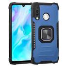 For Huawei P30 Lite / nova 4e Fierce Warrior Series Armor All-inclusive Shockproof Aluminum Alloy + TPU Protective Case with Ring Holder(Blue) - 1