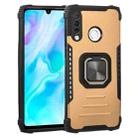 For Huawei P30 Lite / nova 4e Fierce Warrior Series Armor All-inclusive Shockproof Aluminum Alloy + TPU Protective Case with Ring Holder(Gold) - 1