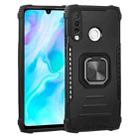 For Huawei P30 Lite / nova 4e Fierce Warrior Series Armor All-inclusive Shockproof Aluminum Alloy + TPU Protective Case with Ring Holder(Black) - 1