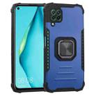 For Huawei P40 Lite / nova 6 SE / nova 7i Fierce Warrior Series Armor All-inclusive Shockproof Aluminum Alloy + TPU Protective Case with Ring Holder(Blue) - 1