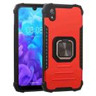 For Huawei Y5 (2019) Fierce Warrior Series Armor All-inclusive Shockproof Aluminum Alloy + TPU Protective Case with Ring Holder(Red) - 1