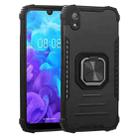 For Huawei Y5 (2019) Fierce Warrior Series Armor All-inclusive Shockproof Aluminum Alloy + TPU Protective Case with Ring Holder(Black) - 1