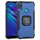 For Huawei Y7 (2019) / Y7 Prime 2019 Fierce Warrior Series Armor All-inclusive Shockproof Aluminum Alloy + TPU Protective Case with Ring Holder(Blue) - 1