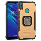 For Huawei Y7 (2019) / Y7 Prime 2019 Fierce Warrior Series Armor All-inclusive Shockproof Aluminum Alloy + TPU Protective Case with Ring Holder(Gold) - 1