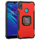 For Huawei Y7 (2019) / Y7 Prime 2019 Fierce Warrior Series Armor All-inclusive Shockproof Aluminum Alloy + TPU Protective Case with Ring Holder(Red) - 1