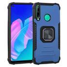 For Huawei Y7p / P40 Lite E Fierce Warrior Series Armor All-inclusive Shockproof Aluminum Alloy + TPU Protective Case with Ring Holder(Blue) - 1