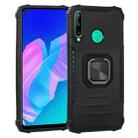 For Huawei Y7p / P40 Lite E Fierce Warrior Series Armor All-inclusive Shockproof Aluminum Alloy + TPU Protective Case with Ring Holder(Black) - 1