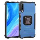 For Huawei Y9s Fierce Warrior Series Armor All-inclusive Shockproof Aluminum Alloy + TPU Protective Case with Ring Holder(Blue) - 1