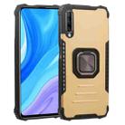 For Huawei Y9s Fierce Warrior Series Armor All-inclusive Shockproof Aluminum Alloy + TPU Protective Case with Ring Holder(Gold) - 1