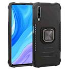 For Huawei Y9s Fierce Warrior Series Armor All-inclusive Shockproof Aluminum Alloy + TPU Protective Case with Ring Holder(Black) - 1